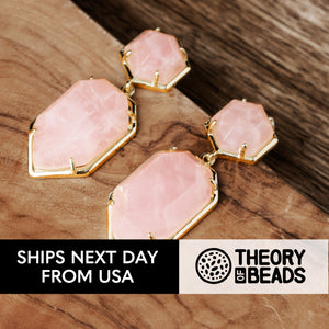 Retro Pink Rose Quartz Earrings