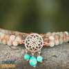 Stackable meditation bracelet with amazonite stone beads