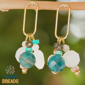 Pastel Glow Mix Stone Earrings