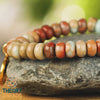 Lotus charm jasper beads bracelet 