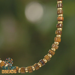 Brown tigers eye choker