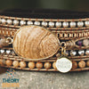 Natural gemstone bracelet with sandstone and Jasper beads