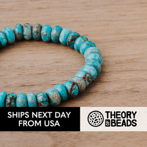 Handmade turquoise stone bracelet with buddha charm 