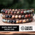 Natural Jasper and Onyx stone triple wrap bracelet 