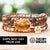 Theory of beads brown and yellow Tiger's eye five leather wrap bracelet 