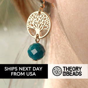 Tree of Life Apatite Stone Earrings