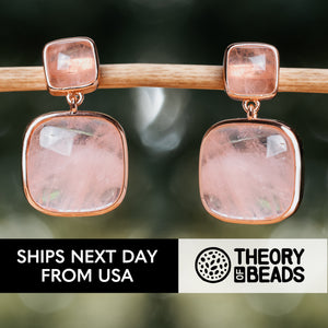 Dainty Pink Rose Quartz Stud Earrings