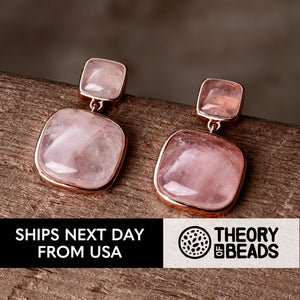 Dainty Pink Rose Quartz Stud Earrings