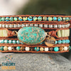 Theory of beads natural stone bracelet with turquoise stones and amazonite stones