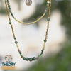 Theory of beads handmade stone beads necklace with onyx stone pendant 