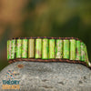 Single wrap bracelet with green jasper tube beads