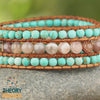 Jasper stone and turquoise stone bracelet with Jasper beads