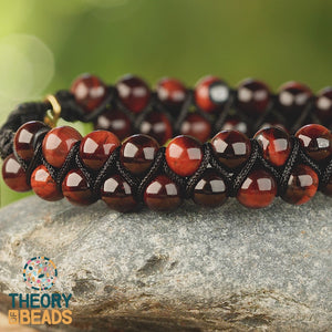 Theory of Beads Tigers eye braided stone bracelet 